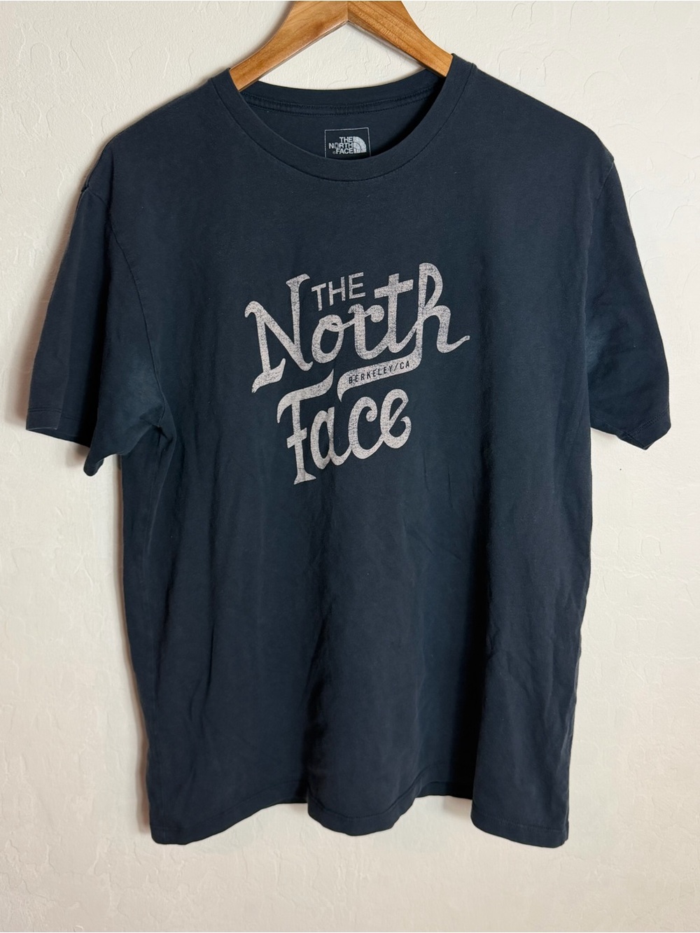 The North Face Men's Dark Navy Script Logo Tee